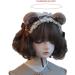 Limtula Elegant Pleated Lace Bowknot Shape Hair Hoop Cute Taking Photo Hair Holder Halloween Party Bear Ear Headband for Teens 2 brown bear ear hea - Buy Online on GoSupps.com