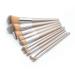 10 Cone Wooden Handle Makeup Brush Set | Premium Powder & Eye Makeup Tools for Flawless Application - International Shipping Available - Buy Online on GoSupps.com