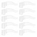 ROSENICE 20 Pairs Soft Silicone Eyeglass Anti-Slip Ear Pads (Transparent)