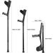 LINYUES Forearm Crutches Adjustable Adult Crutches for Walking Lightweight Foldable Ergonomic Arm Crutches (Black) - Buy Online on GoSupps.com