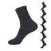 Fibye Diabetic Synthetic Bamboo Fiber Socks for Men & Women Non-Binding Extreme Wide Socks for Swollen Feet Black Medium
