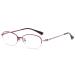 Vevesmundo Women Reading glasses Blue light filter Metal Oval Anti Blue light glasses with strength+1.0 +1.5 +2.0 +2.5 +3.0 +3.5 +4.0 1 piece of red reading glasses 1.5 x