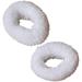 Pritties Accessories Pair of Large White Soft Hair Ponios Donuts Bobbles Bands - Buy Online on GoSupps.com