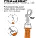 Loutep 5m Dog Training Leash - Durable Nylon Long Leash with Padded Handle & Heavy Duty Swivel Hook - Orange - Buy Online on GoSupps.com