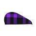 Purple Buffalo Plaid Microfiber Hair Towel Soft Super Absorbent Hair Towel Wrap for Women Coral Velvet Quick Dry Hair Cap for Long Curly and Thick Hair
