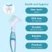 Presswent Toothbrush for Dentures & Dental Care | Multi-layered Bristles for Effective Cleaning | Prosthetic Toothbrush - Blue - Buy Online on GoSupps.com