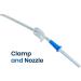 HealthAndYoga(TM) Replacement Enema Tubing - 1.5 Meter, Super Economical, Hygienic PVC - 3 Set with Clamp and Nozzle - Buy Online on GoSupps.com