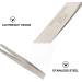 Ultechnovo 2-in-1 Stamp Tweezers | Hair Removal & Jewelry Tool | Antistatic Stainless Steel | Precision Eyebrow & Lab Use - 12x1cm Silver - Buy Online on GoSupps.com