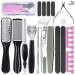 21 In 1 footfire set of hornhau pile foot care set cornea removal pedicure set with foot gray stainless steel footrested footfish for pedicure and foot care professional pedicure tools 21 pieces
