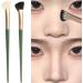 Half fan eye shadow brush bevel contour makeup brush fan shadow nose bridge decoration high halo dye brush professional fluorescent pen powder blusher makeup tool 2pcs - Buy Online on GoSupps.com