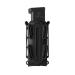 KRYDEX 9mm Pistol Mag Pouch Softshell Magazine Pouch Tactical Magazine Holder Tall With Belt Clip-Black