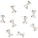 50x French Bow Bowknot Nails Art Supplies Alloy Nails Art Decorations For Women And Girls Silver Bow 11 X 7mm - Buy Online on GoSupps.com