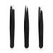 TIESOME Tweezers Set  3Pcs Professional Stainless Steel Tweezers for Eyebrows Women Men Precision Eyebrow Remover for Ingrown Hair Facial Hair Beard Blackhead