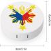 Philippine Flag Contact Lens Case - Cute & Portable Storage Box with Mirror for Travel & Daily Use - Buy Online on GoSupps.com