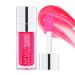 Hydrating Lip Glow Oil Moisturizing Lip Oil Gloss Transparent Tinted Lip Balm Transparent Toot Lip Oil Plumping Lip Gloss Long Lasting Nourishing Non-sticky (Cherry)