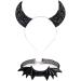 xbiez Girls Glitter Gothic Halloween Cosplay Devil Wing Headband Punk Hair Jewelry Unique Black Headwear Supplies 4 - Buy Online on GoSupps.com
