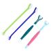 Meleebellot Dog toothbrush 4 pieces pet toothbrush 2 triple head dog toothbrushes and 2 long grip dog toothbrush pet toothbrush for dogs and cats (multi-colored)