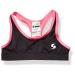 Soffe Girls' Big Dri Reversible Sports Bra Large Black/Neon Pink