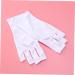 Housoutil 1 Pair Nail Anti Uv Glove Chinese Wooden Pillow Half-Finger Silicone Ear Display Glove Uv Shield Glove White Manicure - Buy Online on GoSupps.com