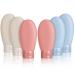 AUXSOUL Travel Bottles Set 6 Pcs Leak Proof Refillable Squeezable Containers Set Mini Squeeze Bottles Liquid Travel Accessories for Toiletry Shampoo soap Body Wash(60ml)