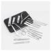 Manicure Kit Stainless Steel Nail Tools Man and Woman Nail Files Portable Travel 18 Pieces Black Nail Clippers Kit