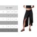 Women's High Waist Yoga Pants - Split Wide Leg Capri with Pocket - Dark Gray, XX-Large - Buy Online on GoSupps.com
