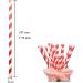 Biodegradable Red Striped Paper Straws Disposable Red and White Paper Drinking Straws for Circus Party Decor Farm Birthday Non-Toxic 6*197mm - Buy Online on GoSupps.com