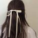 xbiez Chic Bow Elastic Hair Ropes Ponytail Holder Fashionable Ribbon Hair Scrunchie for Women and Girls Beige - Buy Online on GoSupps.com