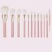 Smokey Peach 12pcs Makeup Brush Set - Blush & Eyeshadow Brushes | Portable Full Makeup Brushes for Flawless Application - Buy Online on GoSupps.com
