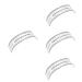 HAPINARY 4 Pcs Flexible Eyebrow Measure Embroidery Supply Lamination Tool Reusable Brow Ruler Black
