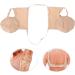 Adjustable Reusable Underarm Sweat Pads - Skin Color Armpit Guards with Elastic Strap - Buy Online on GoSupps.com