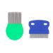 2 Pack Pet Dog Cat Flea Comb Tear Eye Stain Remover Combs Hair Brush Effectively Clean and Removes Tangles Dirt Fleas Lice Ticks for Pets with Short Long Hair