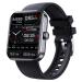 Acusource Men Women Wearable Blood Glucose Watch with Heart Rate Monitor HRV Blood Pressure Calibration for Both Black