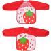 Vicloon Baby Waterproof Sleeved Bibs 4 Pcs Set | Unisex Feeding Apron for Infant Toddler 6M-3Y | Yellow/Red/Pink - Buy Online on GoSupps.com