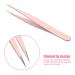 HQDeal 3-Piece Tweezers Set - Professional Stainless Steel Eyebrow Tweezers with Leather Bag | Precision Face & Hair Remover | Pink - Buy Online on GoSupps.com