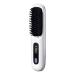 Hair Straightener Brush Cordless | USB Charging Electric Hot Comb with 3 Heat Levels LCD Display | Portable Hair Styling Tool 30 Fast Heat-up Straightener | Ion Straightening Brush for Women White