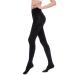Medical Compression Pantyhose Stockings for Women Men - Plus Size Opaque Support 20-30mmHg Firm Graduated Hose Tights, Treatment Swelling, Edema Varicose Veins, Closed Toe Black L