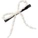 AJOIDR Artificial Pearls Bowknot Hair Clip Elegant Ribbon Crystal Hairpin Barrettes for Women Side Bangs Hair Styling Accessory - Buy Online on GoSupps.com