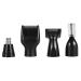 HURRISE 4 in 1 Rechargeable Men Nose Ear Temple Hair Trimmer with Electric Beard Eyebrow Clipper Shaving Kit 360 Degree Capture USB Charger Quick and Clean Shave