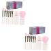FRCOLOR 2 Sets Makeup Brush Set Girl Makeup Brush Blending Brush Beauty Kit Foundation Concealers Face Beauty Tools Eye Brush Face Tools Eyebrow Brush Make up Artificial Fiber Travel White