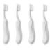 Manual toothbrush brush toothbrush travel sets various colors set of 4 from noTrash2003 (white)