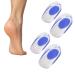 2 Pairs (4 Pieces) Gel Heel Coasters Silicone Gel Heel Coasters Pressure and Pain Relieving Insole Coasters for Comfort Plantar Fasciitis Achilles Tendonitis and Achilles Tendon Pain