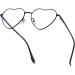 JOVAKIT Heart Shaped Blue Light Blocking Glasses - Fashionable Vintage Metal Frame Eyeglasses for Women - Stylish Protection 54mm Black - Buy Online on GoSupps.com