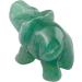 NUPUYAI Green Aventurine Elephant Figure | Gemstone Crystal Lucky Charm | Feng Shui Reiki Decoration | International Shipping - Buy Online on GoSupps.com