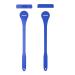 Back Hair Razor for Men - Ergonomic 2-in-1 Silicone Handle | Flexible Anti-Slip Grooming Tool for Adults | Blue Care & Massage - Buy Online on GoSupps.com