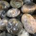 1pc Natural Crystal Gemstone Black Moonstone Quartz Palm Stone 60-70mm for Garden Decoration - Buy Online on GoSupps.com