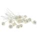 Yantu Womens Flower Hair Pins Hair Pins for Wedding Bridal Hair Pin Hair Accessories for Women Girls 20 Pcs White