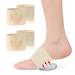 Buy Foot Arch Support Sleeves - 2 Pairs Compression Gel Braces for Flat Feet & High Arch Pain Relief - Unisex S Beige - International Shipping Available - Buy Online on GoSupps.com