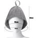 Buy Saunahut Filz Sauna Set - 3 Piece Gray Wool Felt Caps for Men & Women | Portable Heat-Resistant Sauna Hats - Buy Online on GoSupps.com