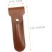 Minkissy Razor Storage Shell - Travel Case for Safety Razor & Covers | PU Leather Compact & Stylish - 16.5x4.2x1cm Brown - Buy Online on GoSupps.com